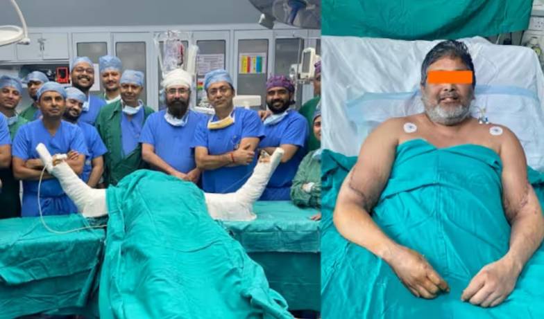 印媒：印度男画家成功移植女性小臂，重新感知新手臂需6到7个月