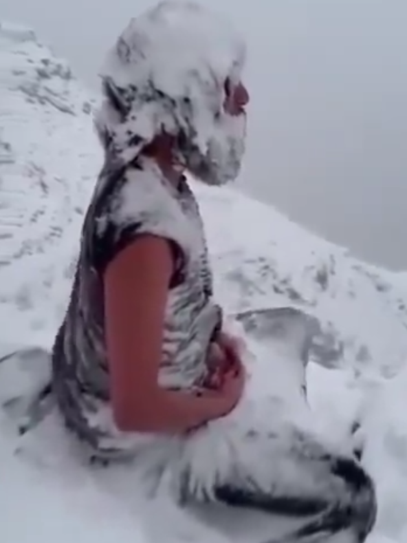 大师在喜马拉雅山脉修行冻成雪人：分不清是真人拍摄还是AI作品  第3张