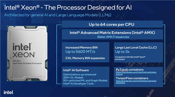 AI时代CPU不老！Intel五代至强五大革新：340亿参数小意思  ai cpu intel 五代 第2张