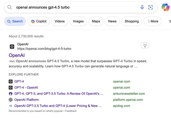 GPT-4.5 Turbo意外曝光 最快明天发布！OpenAI将再次引领AI行业  gpt turbo 曝光 openai 第1张